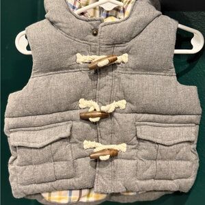 GAP Gray Kids Vest with Toggle Closures